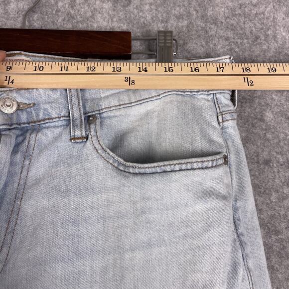 J. Crew 484 Slim Jeans Mens 35x32 Light Wash Distressed Stretch Preppy Casual - Picture 6 of 16